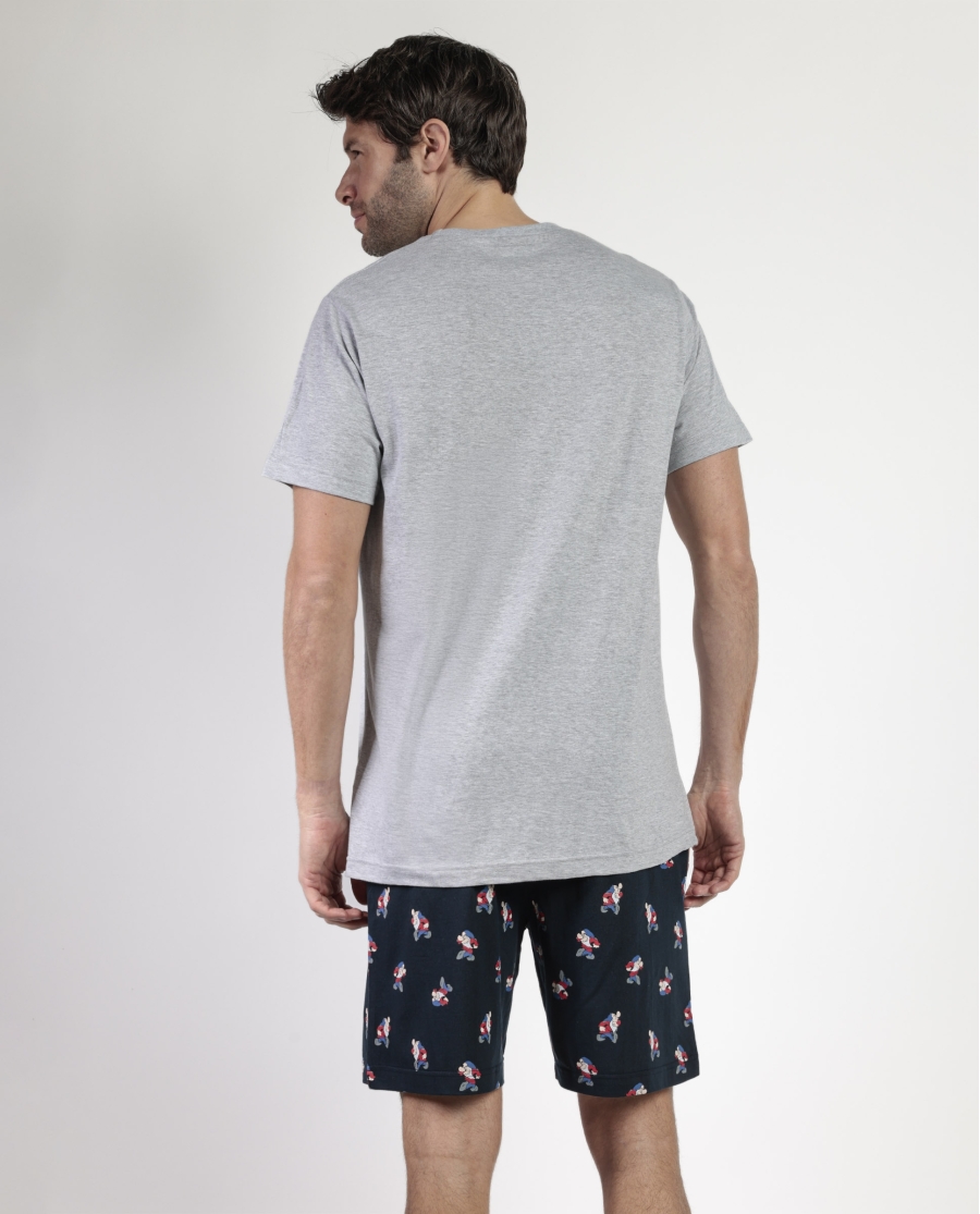 DISNEY Pijama Manga Corta Generals para Hombre GRIS JASPE DISNEY Pijama Manga Corta Generals para Hombre GRIS JASPE
