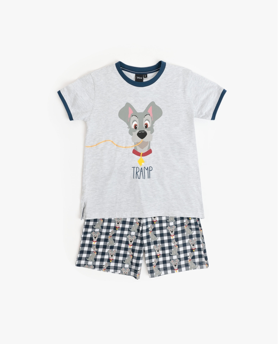 DISNEY Pijama Manga Corta Lady And The Tramp para Niño AZUL
