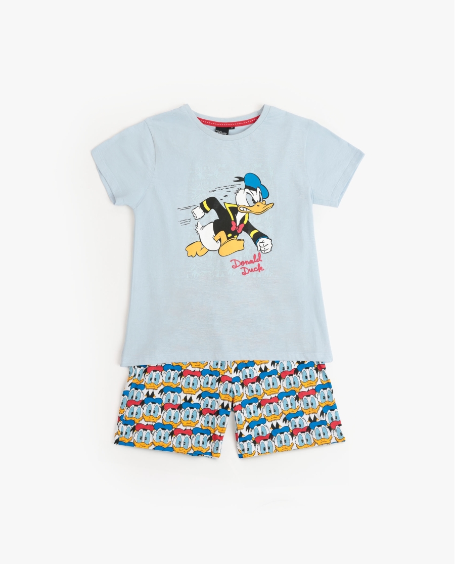 DISNEY Pijama Manga Corta Donald Vintage para Niño AZUL