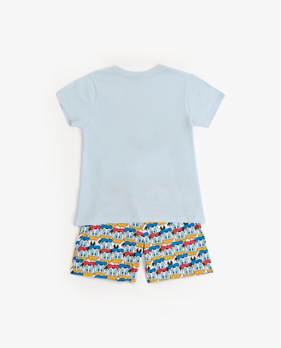 DISNEY Pijama Manga Corta Donald Vintage para Niño AZUL