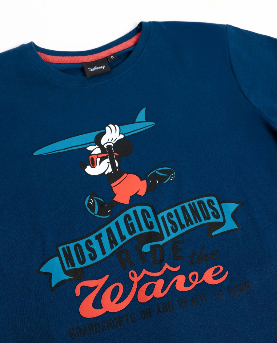 DISNEY Pijama Manga Corta Ride The Wave para Niño AZUL