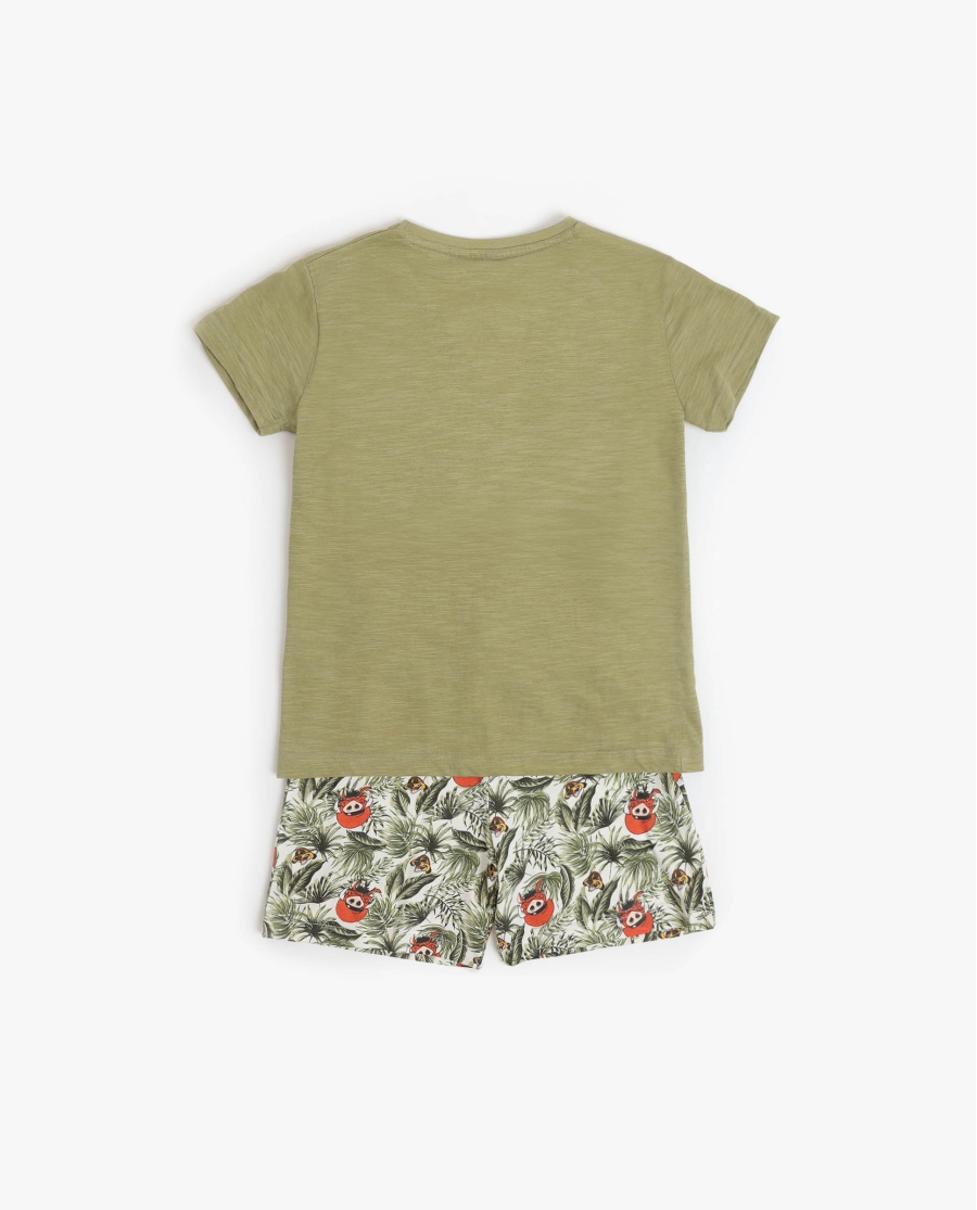DISNEY Pijama Manga Corta Timon & Pumbaa para Niño CAQUI DISNEY Pijama Manga Corta Timon & Pumbaa para Niño CAQUI
