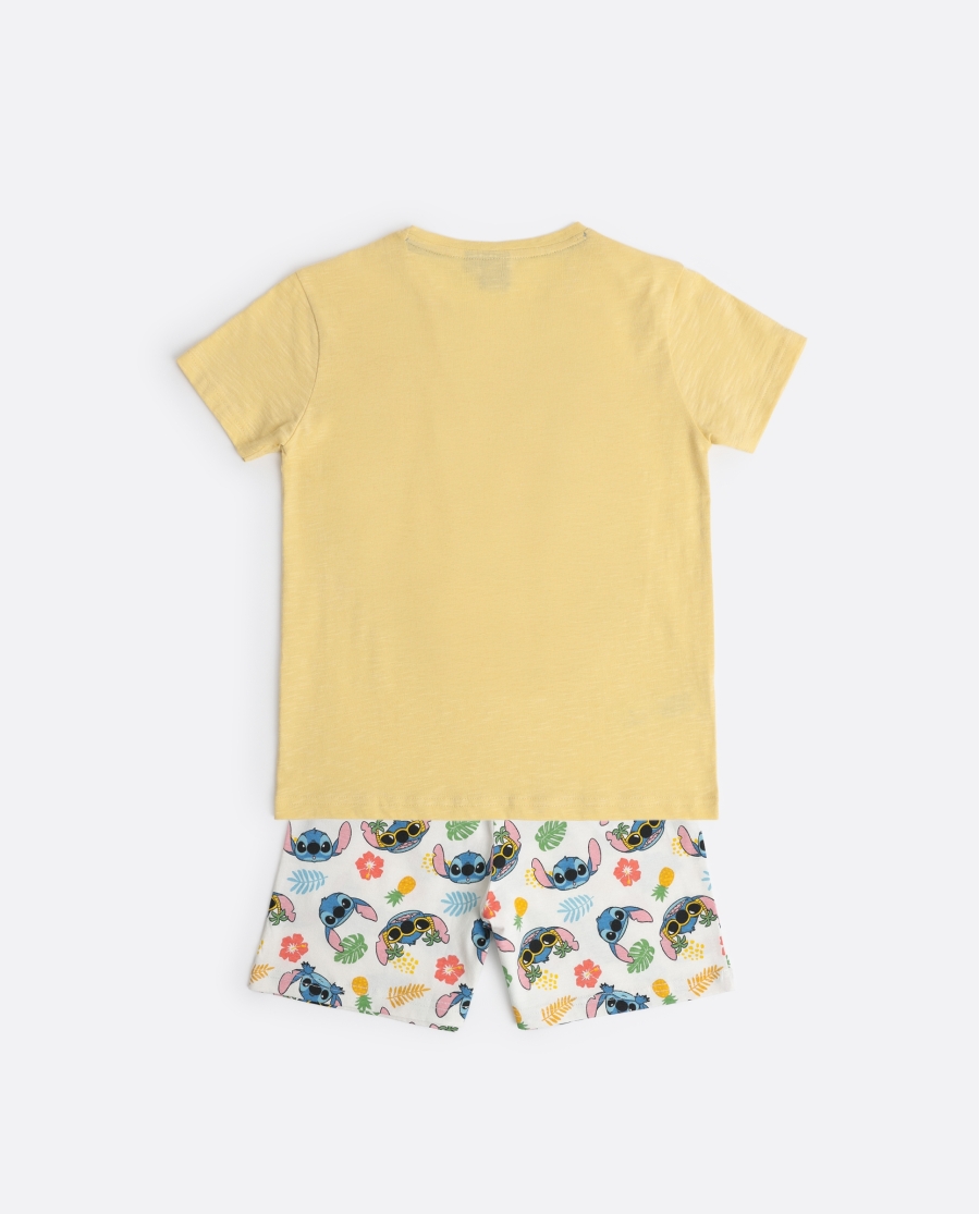 DISNEY Pijama Manga Corta Tropical Stitch para Niño AMARILLO DISNEY Pijama Manga Corta Tropical Stitch para Niño AMARILLO