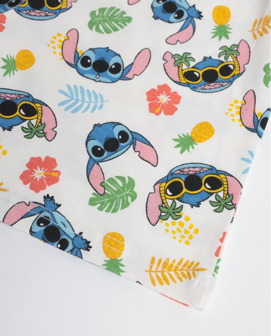 DISNEY Pijama Manga Corta Tropical Stitch para Niño AMARILLO DISNEY Pijama Manga Corta Tropical Stitch para Niño AMARILLO