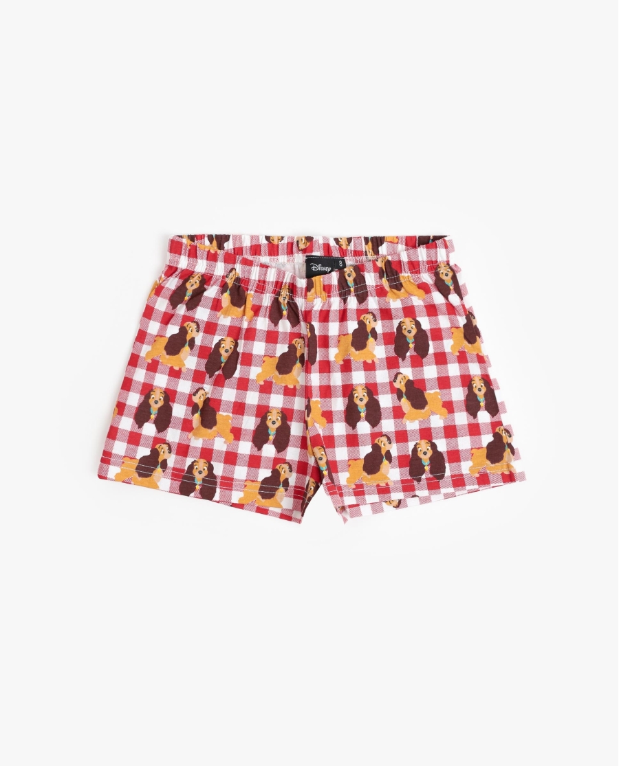 DISNEY Pijama Manga Corta Lady And The Tramp para Niña ROJO