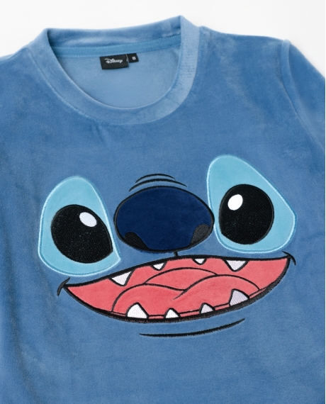 DISNEY Pijama Manga Larga Terciopelo Alicia para Niña AZUL 2