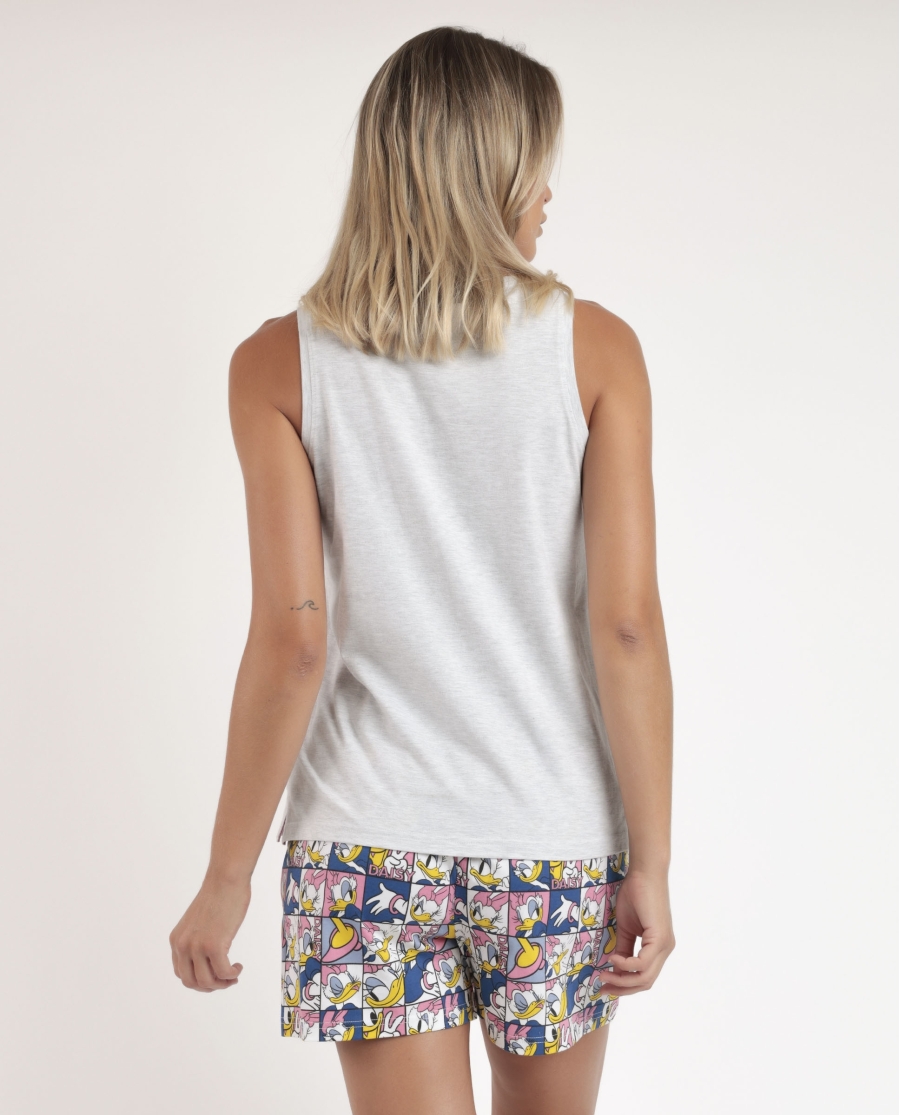 DISNEY Pijama Manga Corta Daisy Poses para Mujer GRIS JASPE DISNEY Pijama Manga Corta Daisy Poses para Mujer GRIS JASPE