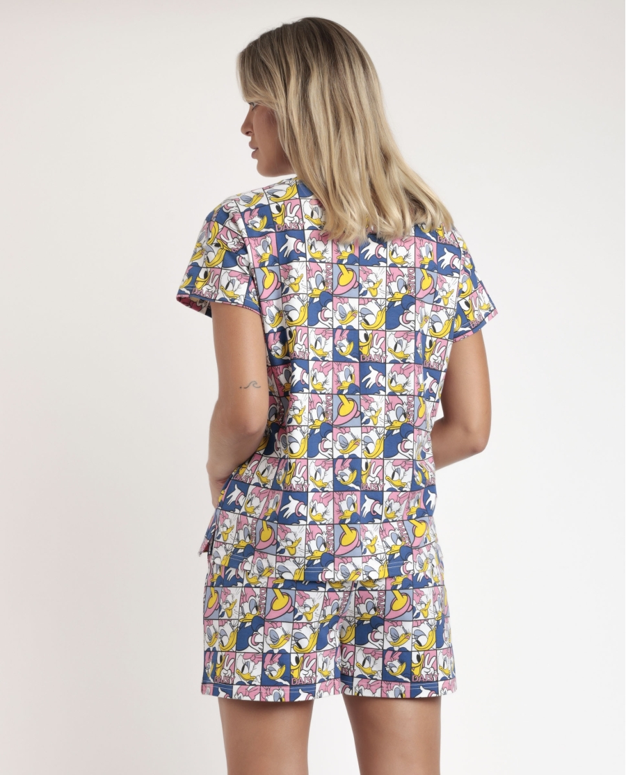 DISNEY Pijama Manga Corta Daisy Poses para Mujer ROSA DISNEY Pijama Manga Corta Daisy Poses para Mujer ROSA