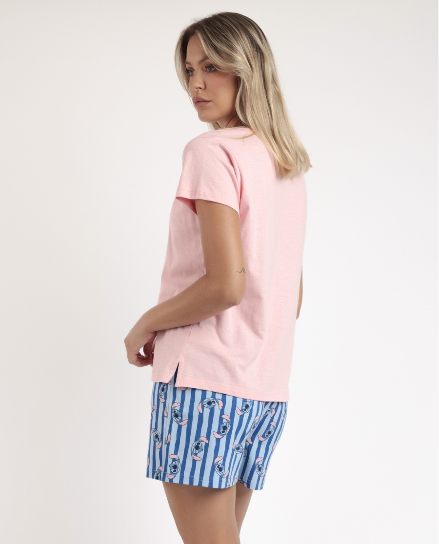 DISNEY Pijama Manga Corta Stitch Waves para Mujer ROSA DISNEY Pijama Manga Corta Stitch Waves para Mujer ROSA