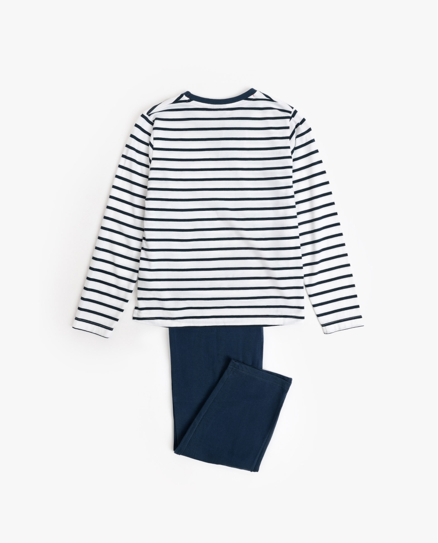 DISNEY Pijama Manga Larga Mickey Patch para Niña MARINO