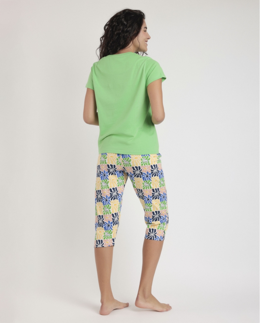 DISNEY Pijama Manga Corta Simba para Mujer VERDE