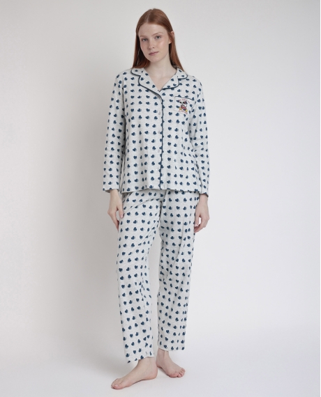 DISNEY Pijama Manga Larga Abierto You Make Me Love para Mujer GRIS JASPE