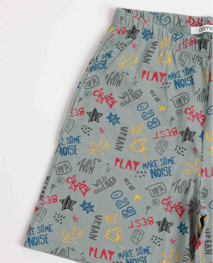ADMAS Pijama Manga Corta Skate para Niño CAQUI ADMAS Pijama Manga Corta Skate para Niño CAQUI