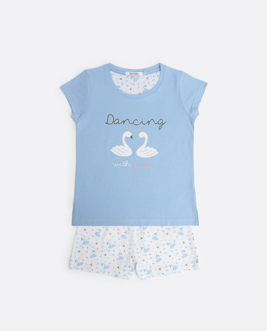 ADMAS Pijama Manga Corta Dancing With Swans para Niña AZUL ADMAS Pijama Manga Corta Dancing With Swans para Niña AZUL