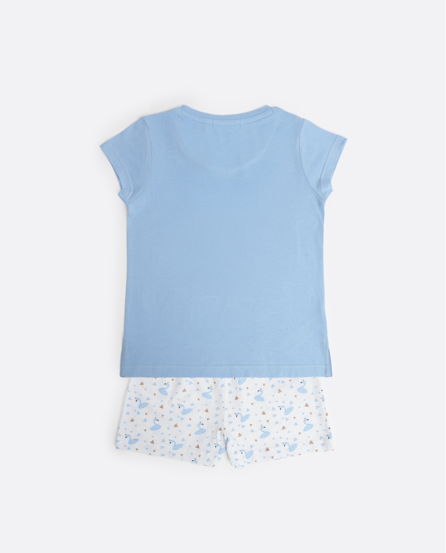 ADMAS Pijama Manga Corta Dancing With Swans para Niña AZUL ADMAS Pijama Manga Corta Dancing With Swans para Niña AZUL