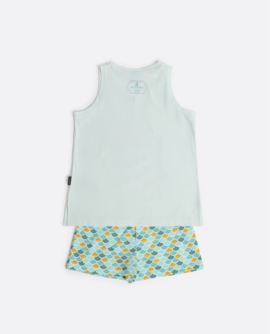 SANTORO Pijama Sin Mangas Deep Secrets para Niña AQUA SANTORO Pijama Sin Mangas Deep Secrets para Niña AQUA