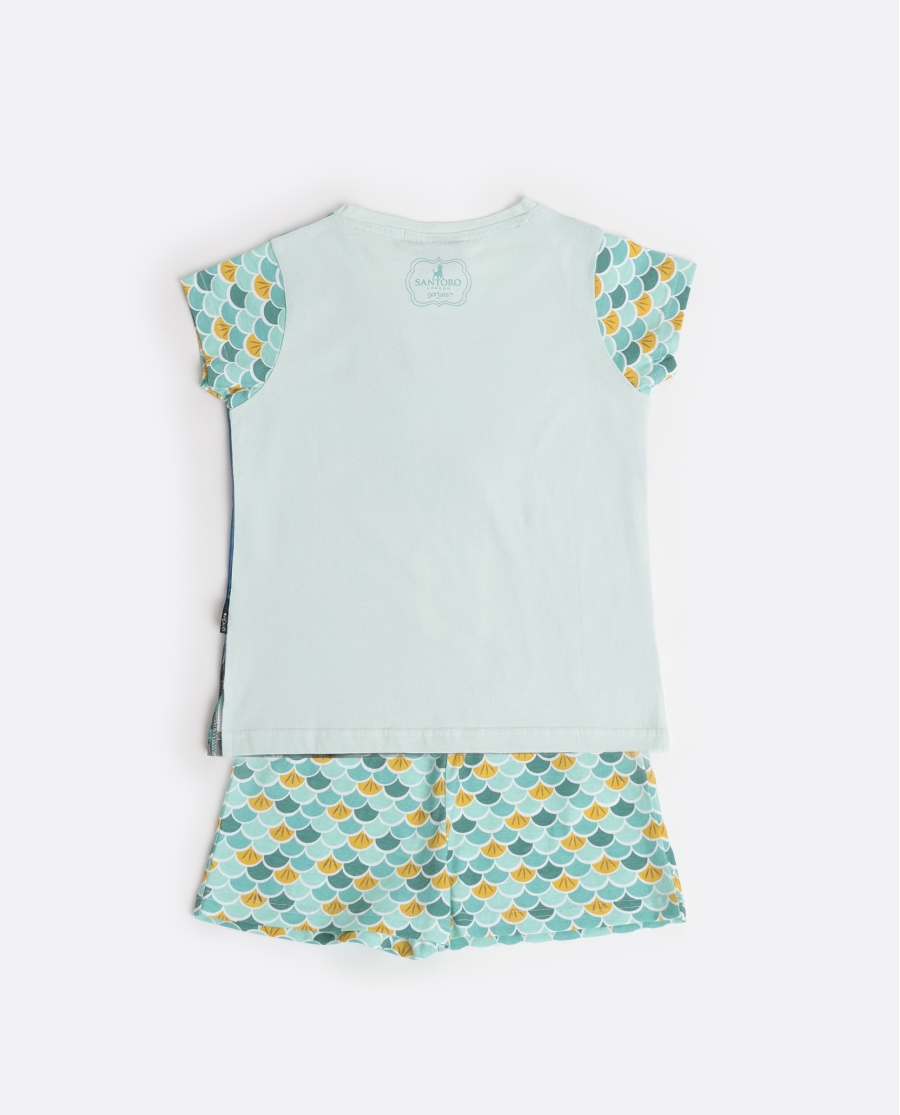 SANTORO Pijama Manga Corta Deep Secrets para Niña AQUA