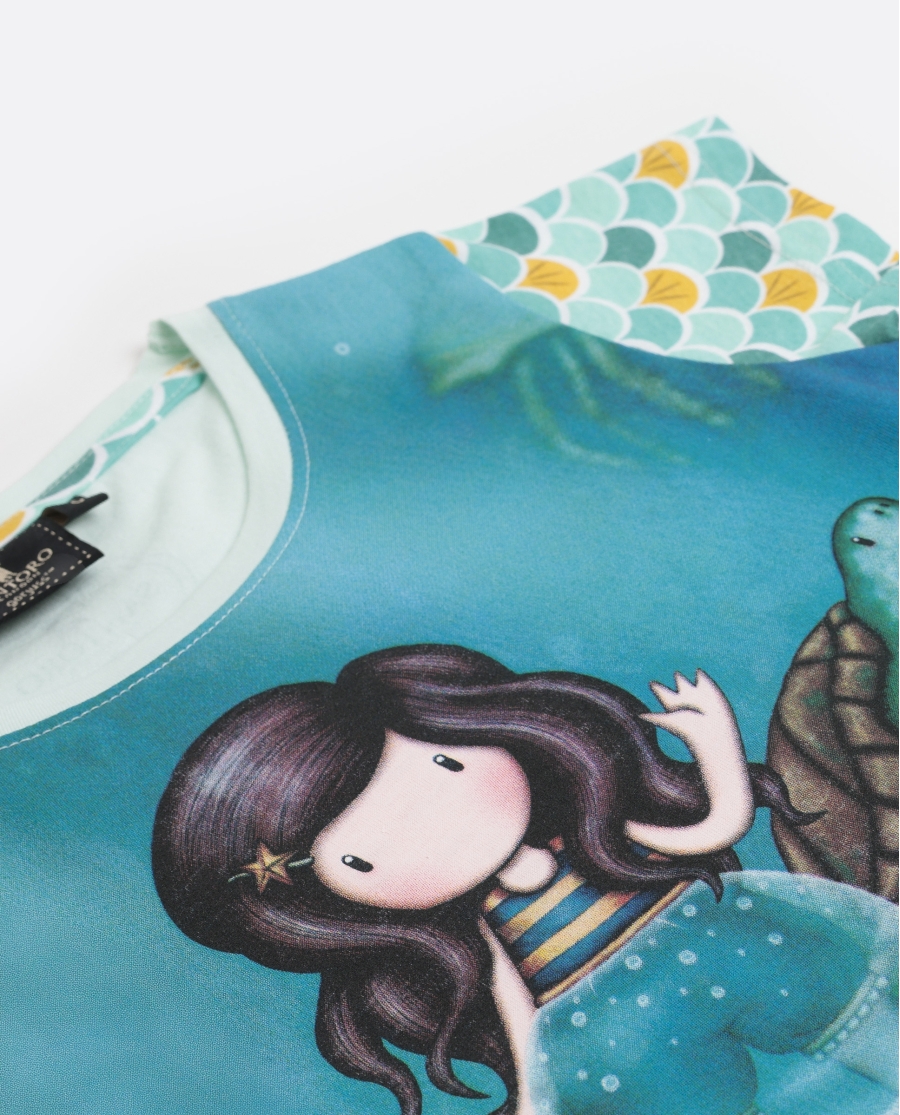 SANTORO Pijama Manga Corta Deep Secrets para Niña AQUA