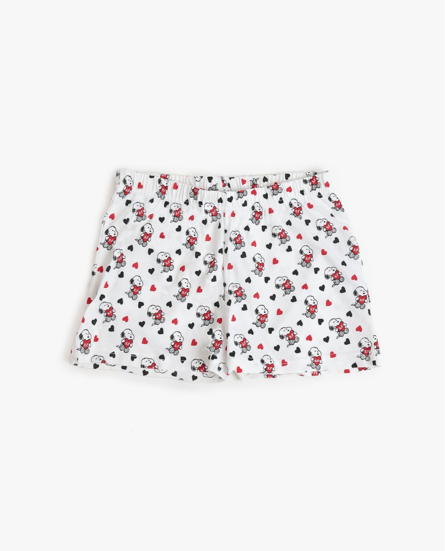 PEANUTS Pijama Sin Mangas In My Heart para Niña BLANCO PEANUTS Pijama Sin Mangas In My Heart para Niña BLANCO