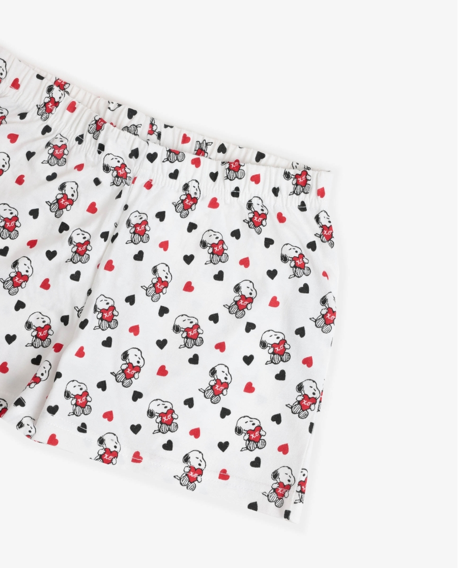 PEANUTS Pijama Sin Mangas In My Heart para Niña BLANCO PEANUTS Pijama Sin Mangas In My Heart para Niña BLANCO