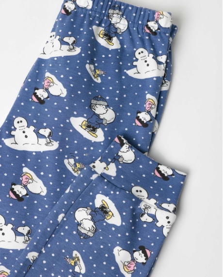 PEANUTS Pijama Manga Larga Snow Drift para Niña CRUDO 2