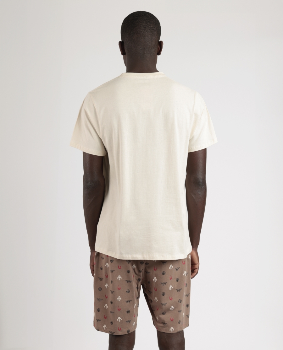 STAR WARS Pijama Manga Corta Lino Cut para Hombre CRUDO STAR WARS Pijama Manga Corta Lino Cut para Hombre CRUDO