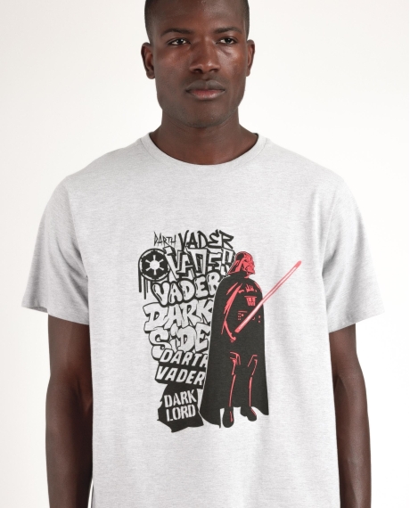 STAR WARS Pijama Manga Corta Darth Vader para Hombre GRIS JASPE 2