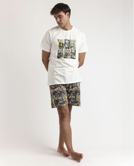 STAR WARS Pijama Manga Corta Old Comic para Hombre CRUDO