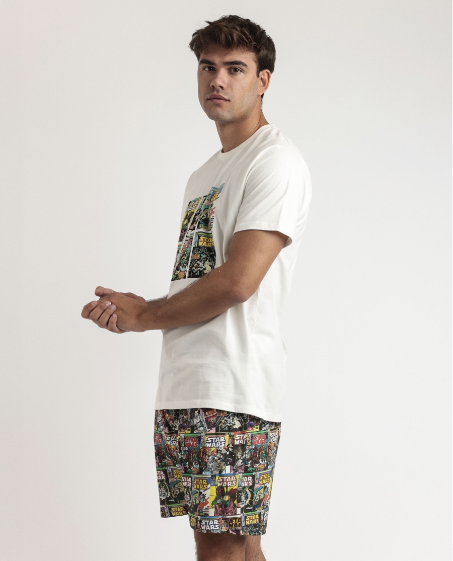 STAR WARS Pijama Manga Corta Old Comic para Hombre CRUDO STAR WARS Pijama Manga Corta Old Comic para Hombre CRUDO
