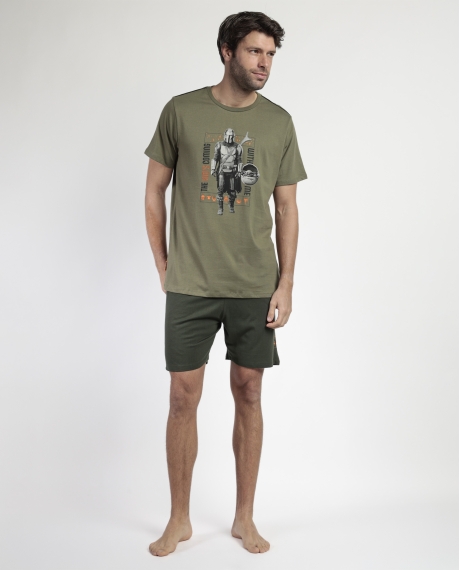 STAR WARS Pijama Manga Corta The Kids para Hombre CAQUI