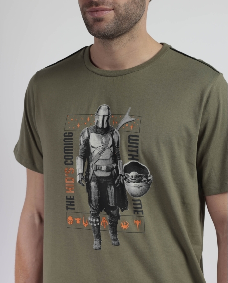 STAR WARS Pijama Manga Corta The Kids para Hombre CAQUI 2