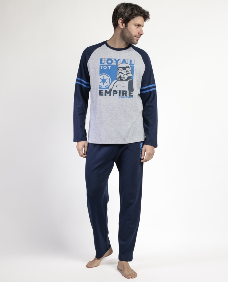 STAR WARS Pijama Manga Larga Blue Sport para Hombre MARINO