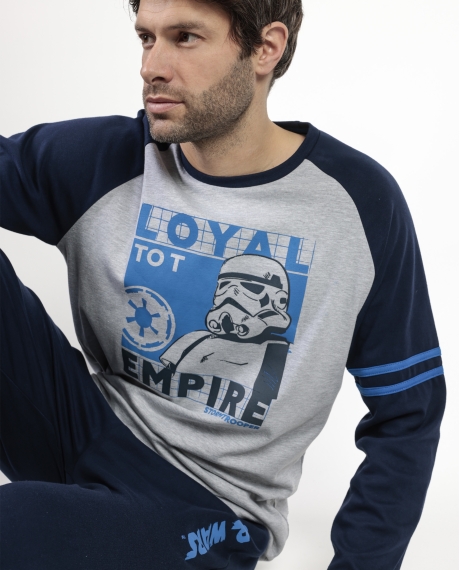 STAR WARS Pijama Manga Larga Blue Sport para Hombre MARINO 2
