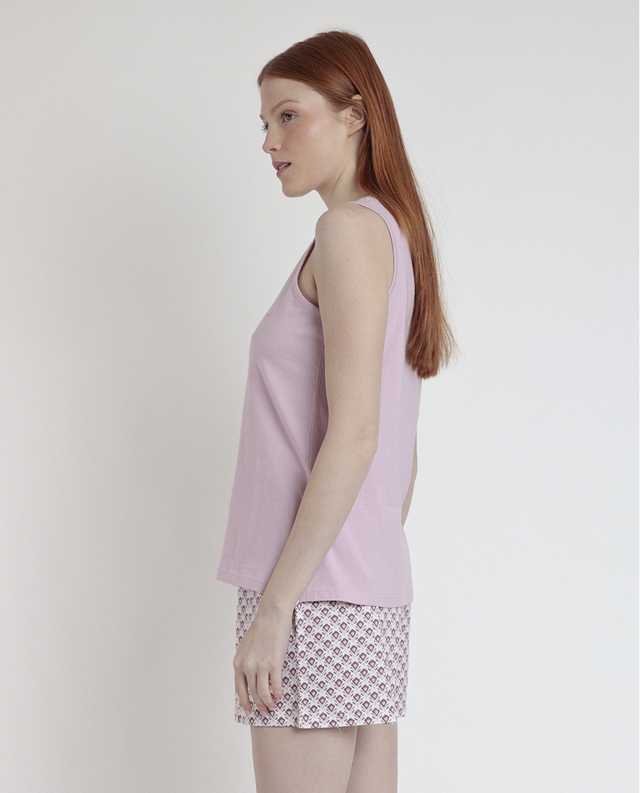 STAY AT HOME Pijama Sin Mangas Greek Style para Mujer MALVA STAY AT HOME Pijama Sin Mangas Greek Style para Mujer MALVA