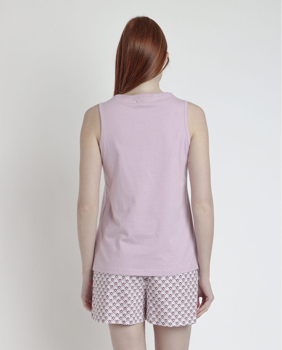 STAY AT HOME Pijama Sin Mangas Greek Style para Mujer MALVA STAY AT HOME Pijama Sin Mangas Greek Style para Mujer MALVA