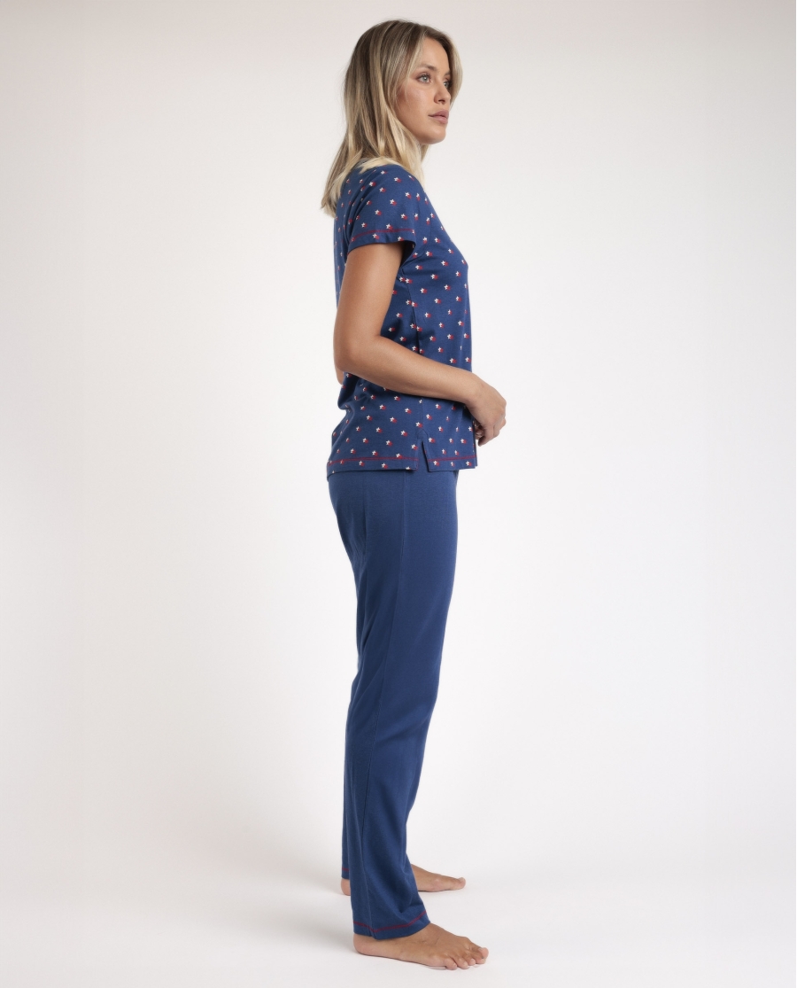 ADMAS Pijama Manga Corta Stares Dreams para Mujer MARINO ADMAS Pijama Manga Corta Stares Dreams para Mujer MARINO