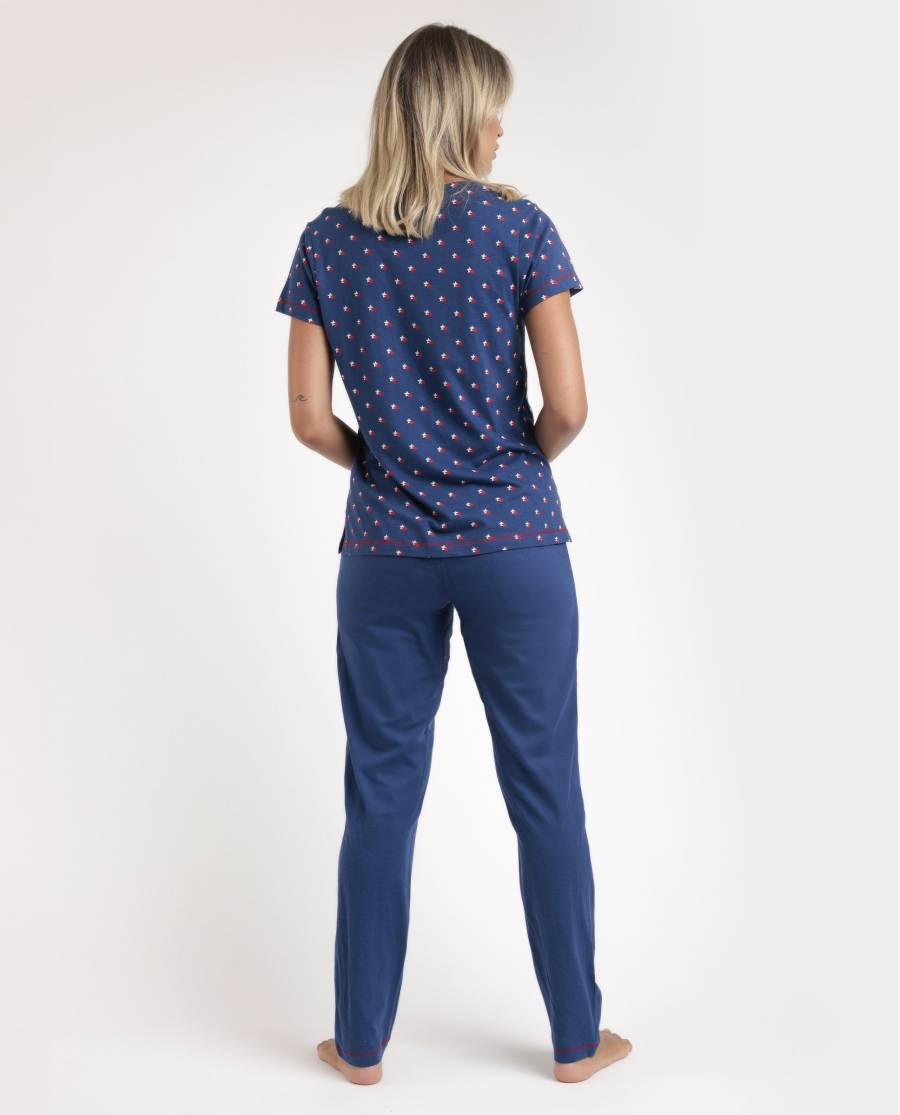 ADMAS Pijama Manga Corta Stares Dreams para Mujer MARINO ADMAS Pijama Manga Corta Stares Dreams para Mujer MARINO