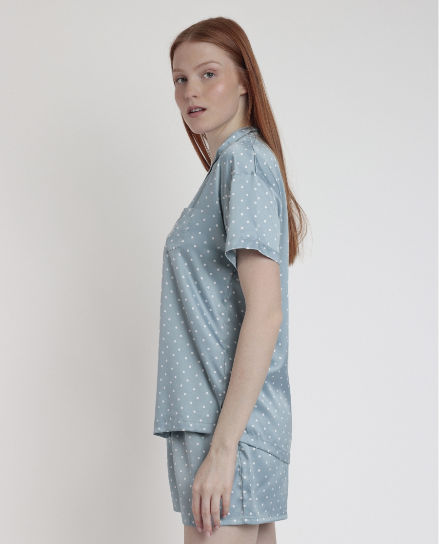 ADMAS CLASSIC Pijama Abierto Manga Corta Dots Lace para Mujer VERDE AGUA ADMAS CLASSIC Pijama Abierto Manga Corta Dots Lace para Mujer VERDE AGUA