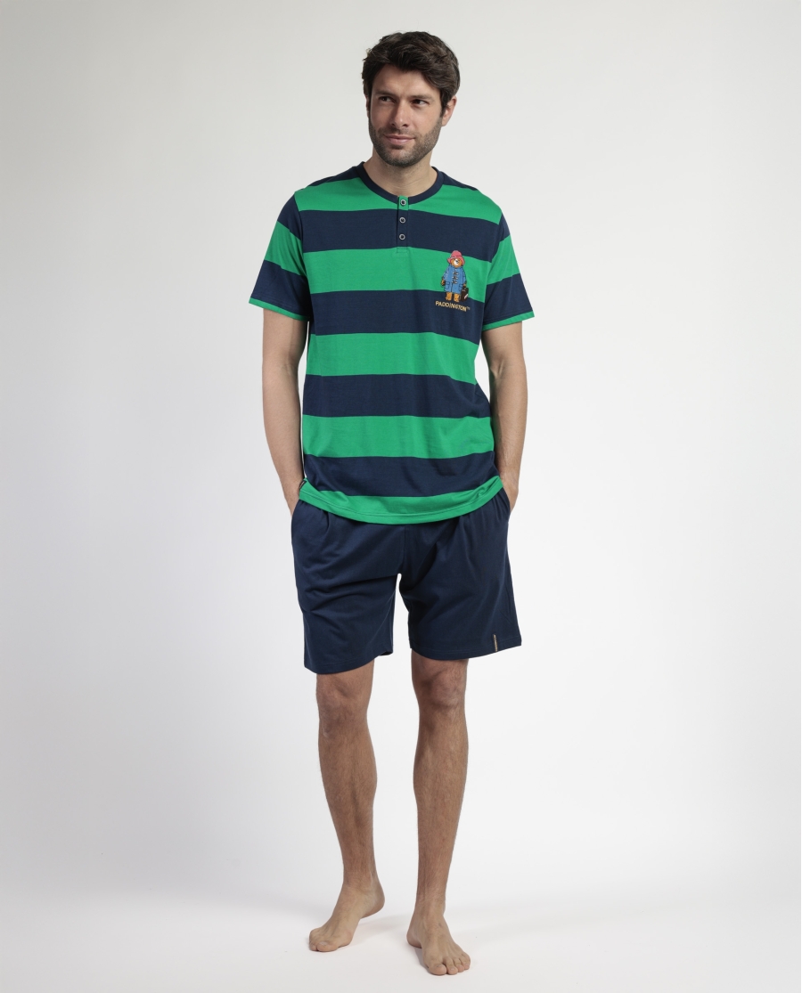 PADDINGTON Pijama Manga Corta Rugby Paws para Hombre MARINO PADDINGTON Pijama Manga Corta Rugby Paws para Hombre MARINO