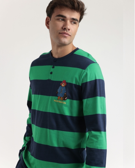 PADDINGTON Pijama Manga Larga Rugby Paws para Hombre MARINO 2