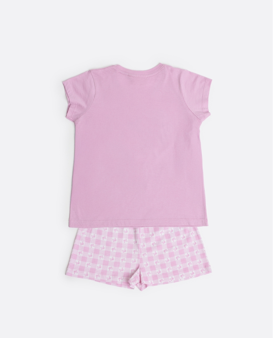 BARBIE Pijama Manga Corta Vichy World para Niña ROSA BARBIE Pijama Manga Corta Vichy World para Niña ROSA