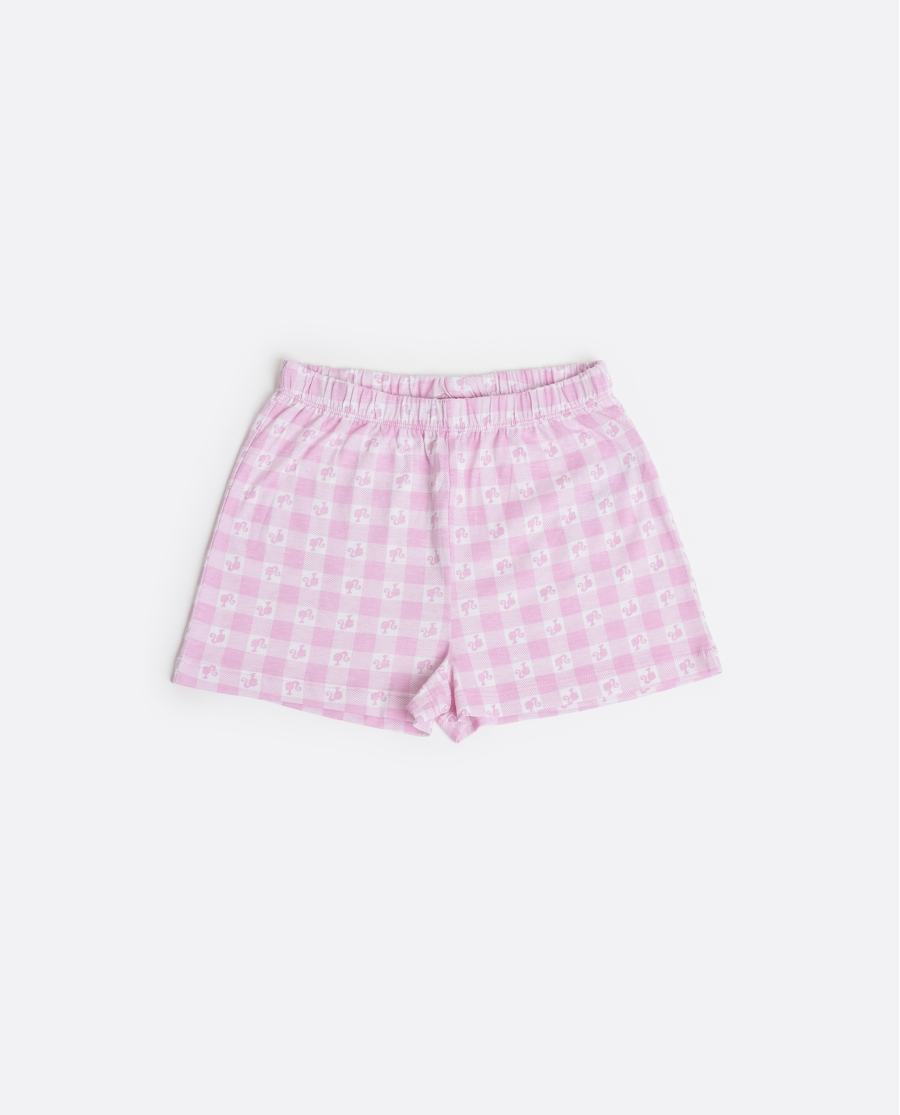 BARBIE Pijama Manga Corta Vichy World para Niña ROSA BARBIE Pijama Manga Corta Vichy World para Niña ROSA