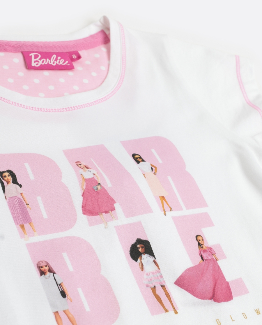 BARBIE Pijama Manga Corta She Just Shines para Niña ROSA