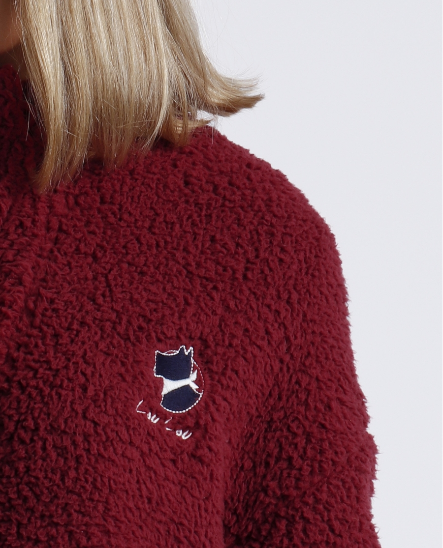 ADMAS Bata Manga Larga Calentita Goodnight para Mujer GRANATE ADMAS Bata Manga Larga Calentita Goodnight para Mujer GRANATE