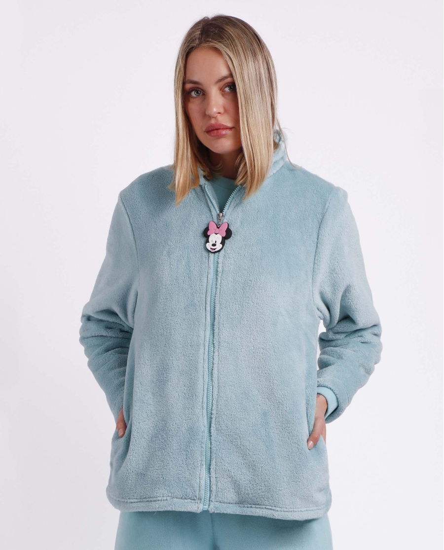 DISNEY Bata Manga Larga Calentita All Over Minnie para Mujer TURQUESA DISNEY Bata Manga Larga Calentita All Over Minnie para Mujer TURQUESA