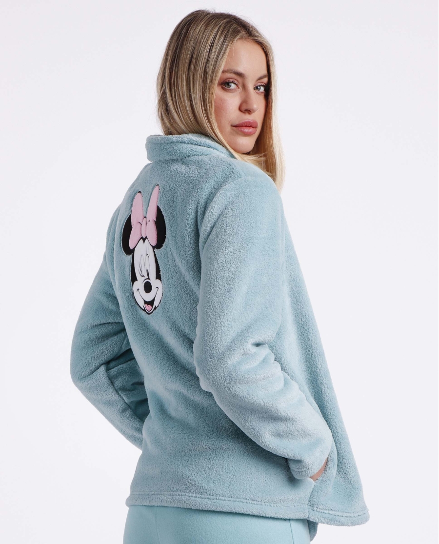 DISNEY Bata Manga Larga Calentita All Over Minnie para Mujer TURQUESA DISNEY Bata Manga Larga Calentita All Over Minnie para Mujer TURQUESA