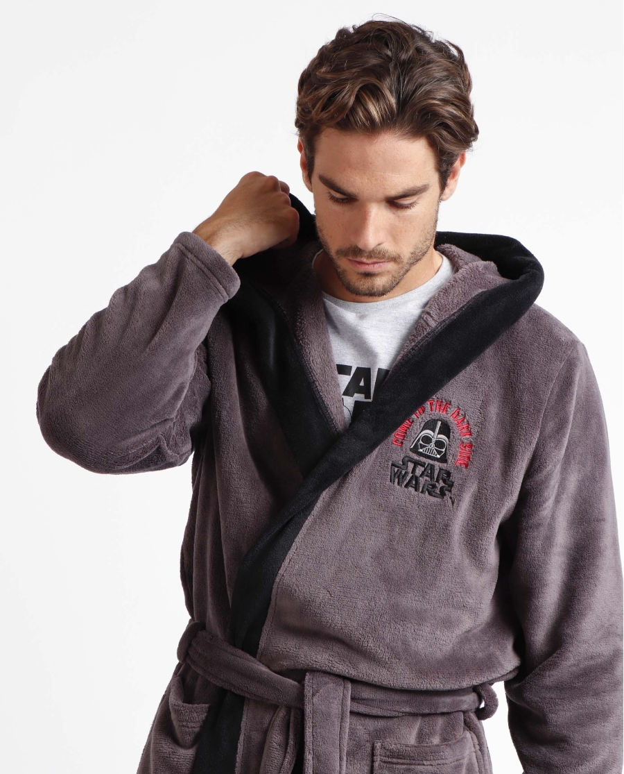 STAR WARS Bata Manga Larga Calentita Star Wars para Hombre GRIS STAR WARS Bata Manga Larga Calentita Star Wars para Hombre GRIS
