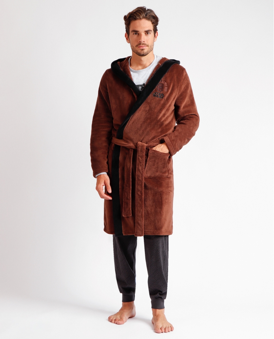 STAR WARS Bata Manga Larga Calentita Star Wars para Hombre MARRON STAR WARS Bata Manga Larga Calentita Star Wars para Hombre MARRON