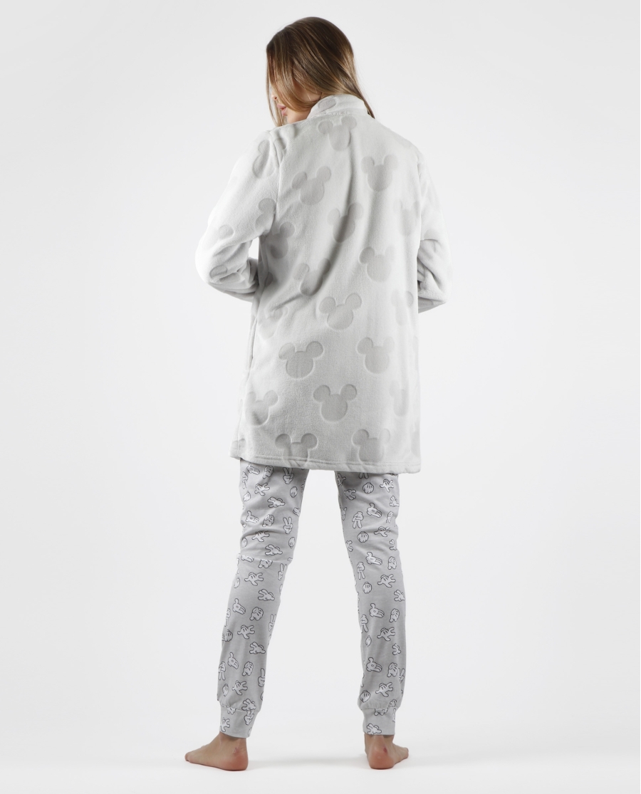 DISNEY Bata Manga Larga Calentita Mickey Hugs 2 para Mujer GRIS DISNEY Bata Manga Larga Calentita Mickey Hugs 2 para Mujer GRIS