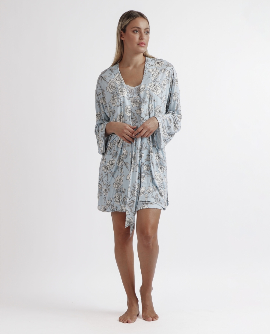 ADMAS GARDEN Bata Manga Larga Flowers para Mujer HIELO ADMAS GARDEN Bata Manga Larga Flowers para Mujer HIELO